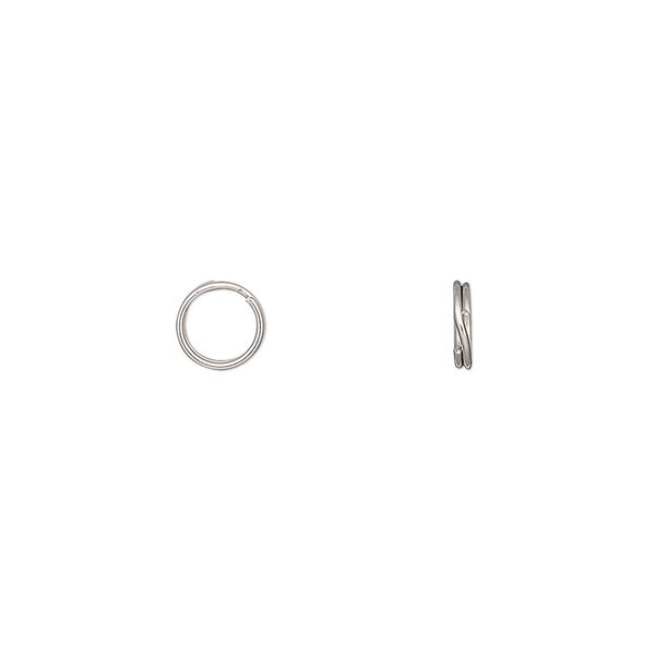 Split ring, stainless steel, 6mm round. Sold per pkg of 50. image number 0