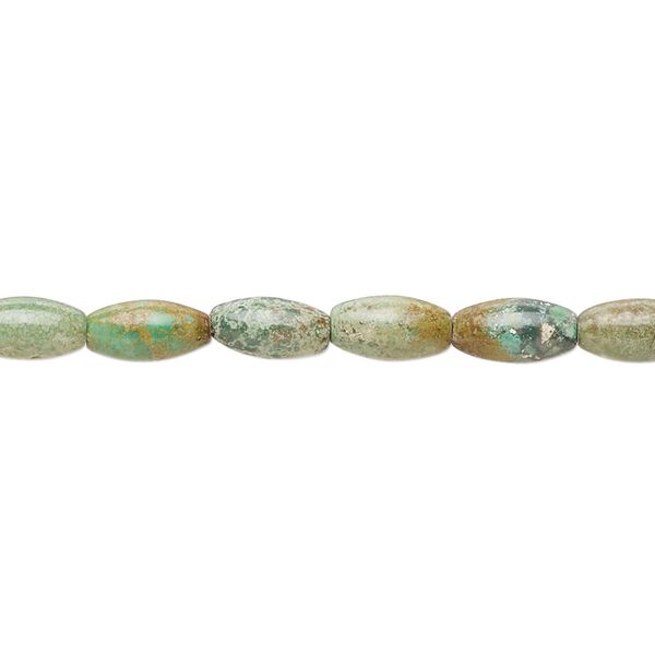 Turquoise 1pkg1, oval bead 15 inch 8x4mm-9x4mm image number 0