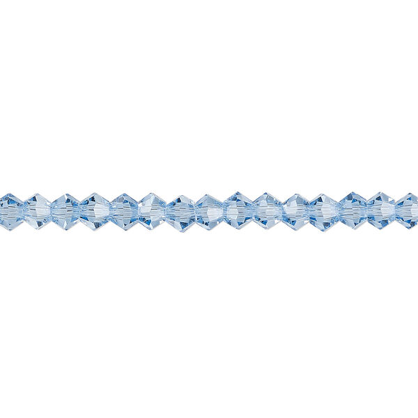 Bead 1pk transparent light blue, Celestial Crystal® 4mm bicone 15.5-16 inch image number 0
