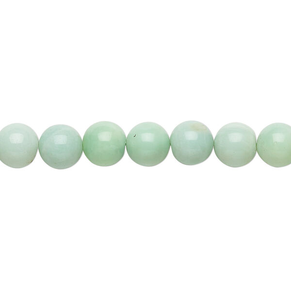 Bead, chrysoprase (natural), 7-8mm hand-cut round, C grade, Mohs hardness 6-1/2 to 7. Sold per 13-inch strand. image number 0