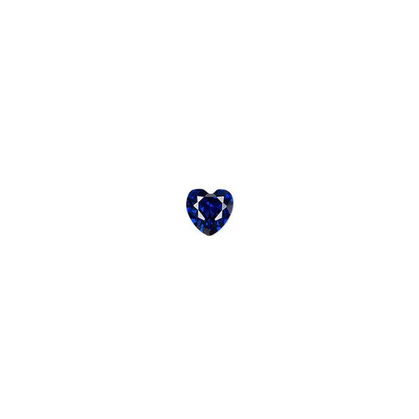 Gem, cubic zirconia, spinel blue, 5mm faceted heart, Mohs hardness 8-1/2. Sold per pkg of 2. image number 0