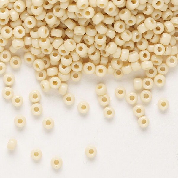 Seed bead, Miyuki, glass, pkg/250g, #8 rocaille, opaque pear, (RR-493). image number 0