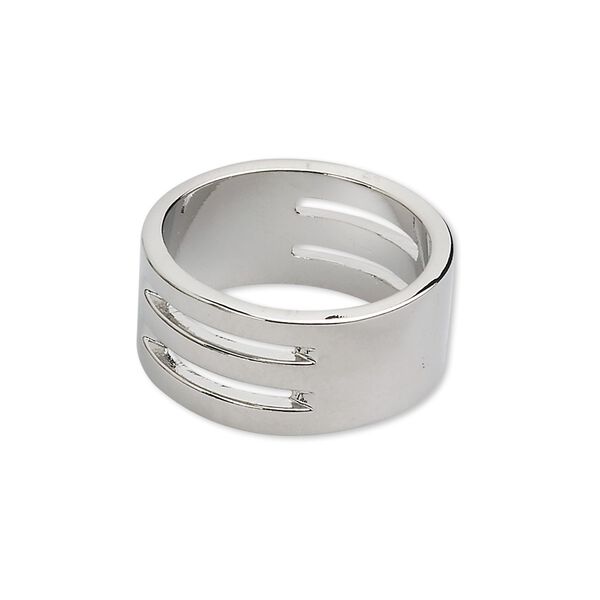Jump ring tool, nickel-finished pewter (tin-based alloy), 10mm wide, size 8-1/4. Sold individually. image number 0