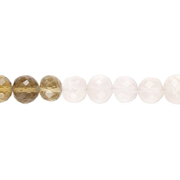 Multi-gemstone 1pkg1, hand-cut faceted round bead 8 inch 6mm image number 0