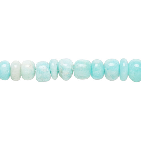 Amazonite 1pkg1, hand-cut rondelle bead natural , 15.5-16 inch graduated 5x1.5mm-7x5mm image number 0