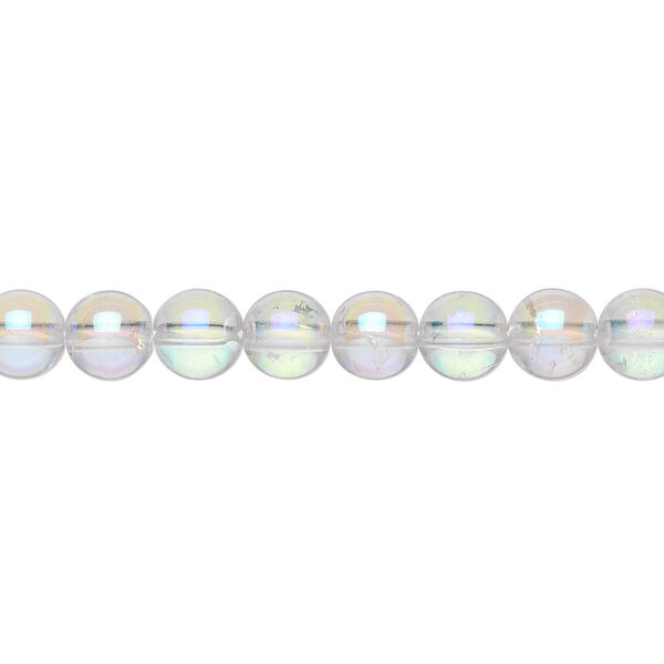 Quartz crystal 1pkg1, AB round bead 15.5-16 inch 6mm image number 0