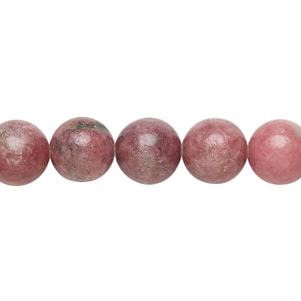 Rhodonite 1pkg1, round bead natural 15 inch 10mm image number 0