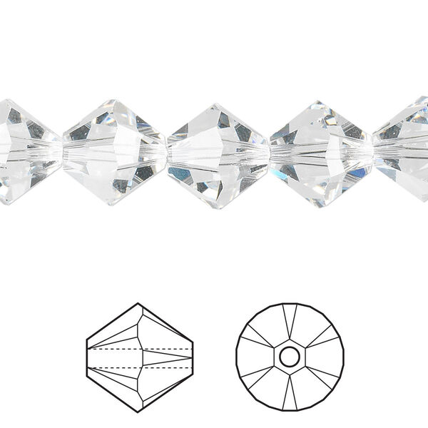 Bead 4pk crystal, Crystal Passions® 10mm bicone 5328 image number 0