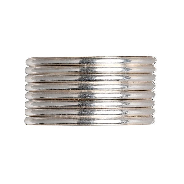 Wire, Argentium® silver, dead-soft, round, 12 gauge. Sold per pkg of 5 feet. image number 0