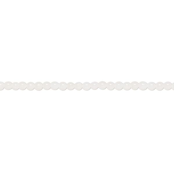 Bead, bamboo coral (bleached), white, 2mm round, B- grade, Mohs hardness 3-1/2 to 4. Sold per 15-1/2" to 16" strand. image number 0
