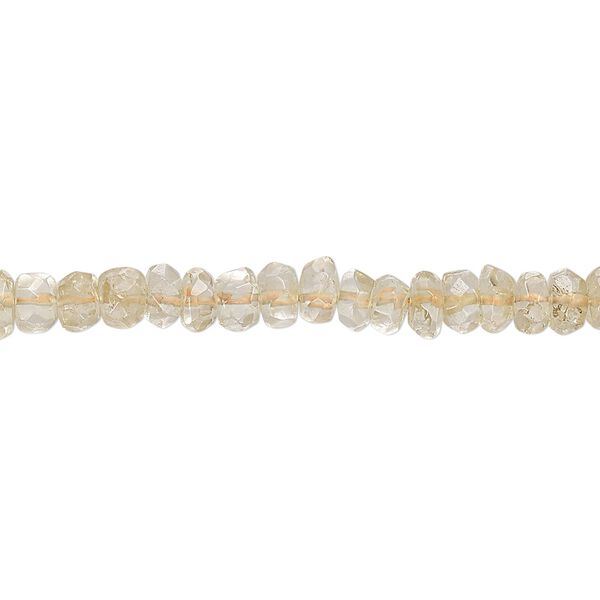 Citrine 1pkg1, hand-cut faceted rondelle bead 12 inch 4x2mm-5x4mm image number 0