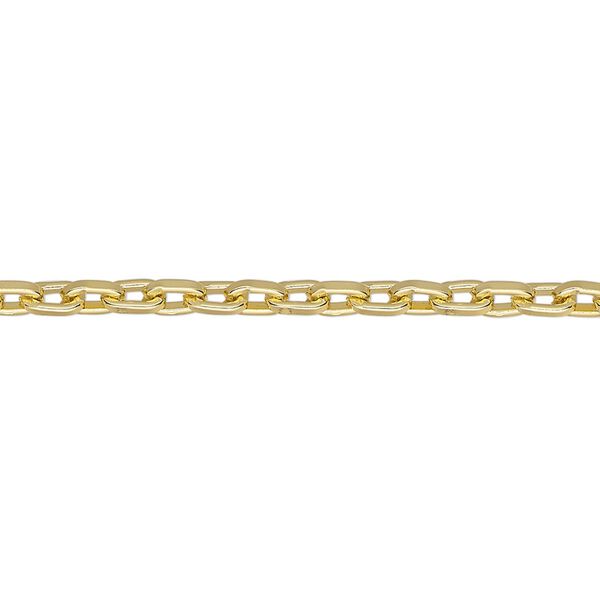 Chain, anodized aluminum, gold, 3.1mm square cable. Sold per pkg of 25 feet. image number 0