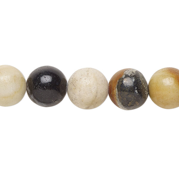 Flower amazonite 1pkg1, round bead natural 15.5-16 inch 10mm image number 0
