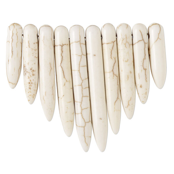 Magnesite 1pkg10, spike fan focal graduated 20x5mm-39x5mm image number 0