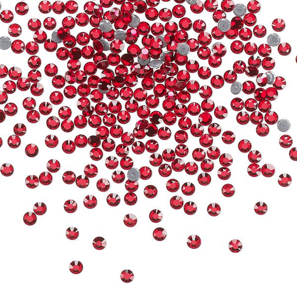 Flat back, Dance With Me™ crystal hotfix rhinestone, light Siam, foil back, 1.9-2.1mm rose, SS6. Sold per pkg of 144 (1 gross). image number 0