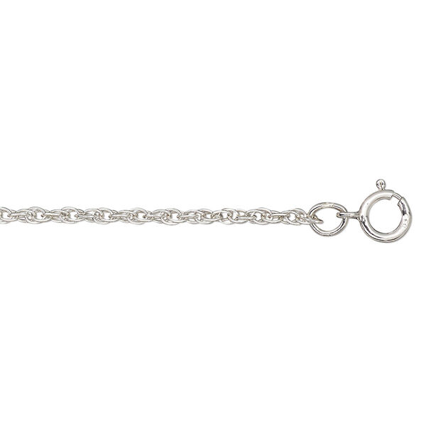 Chain, sterling silver, 1.5mm triple rope, 24 inches. Sold individually. image number 0
