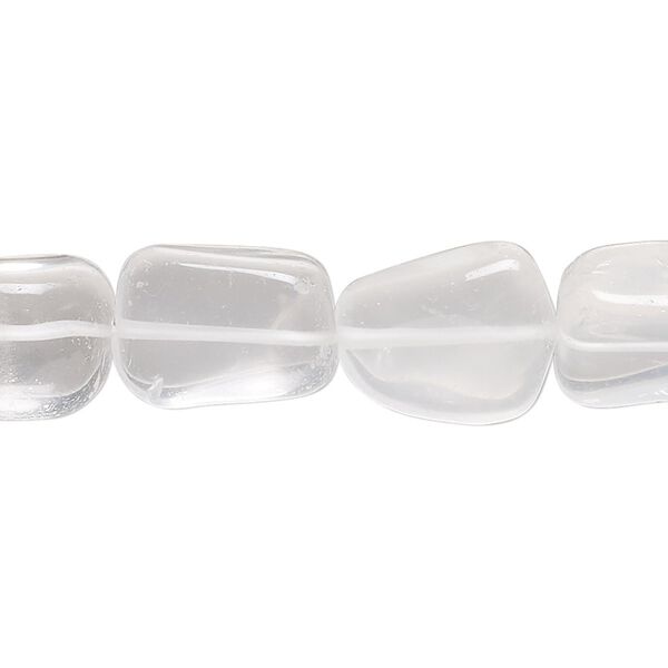 Snow quartz 1pkg1, hand-cut nugget bead natural 14 inch small image number 0