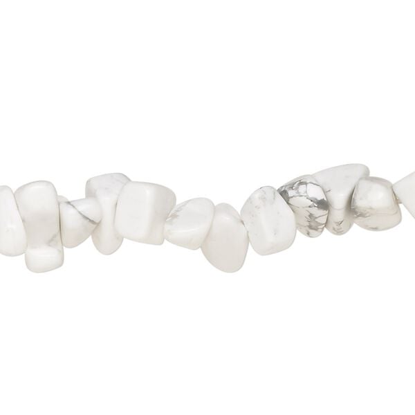 Howlite 1pkg1, chip bead natural 34 inch medium image number 0