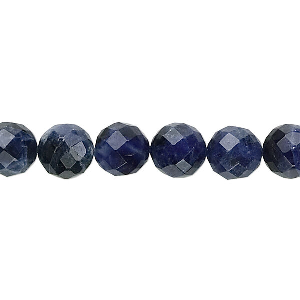 Sodalite 1pkg1, faceted round bead natural B grade, 15.5-16 inch 8mm image number 0