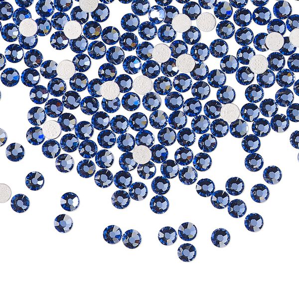 Flat back 1440pk blue violet foil back, Preciosa MAXIMA Czech crystal hotfix rhinestone 2.7-2.9mm chaton rose round SS10 image number 0