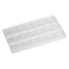 Organizer box, plastic, clear, 8-1/2 x 4-3/4 x 3/4-inch, 21 compartments with snap tight lids. Sold individually. image number 1