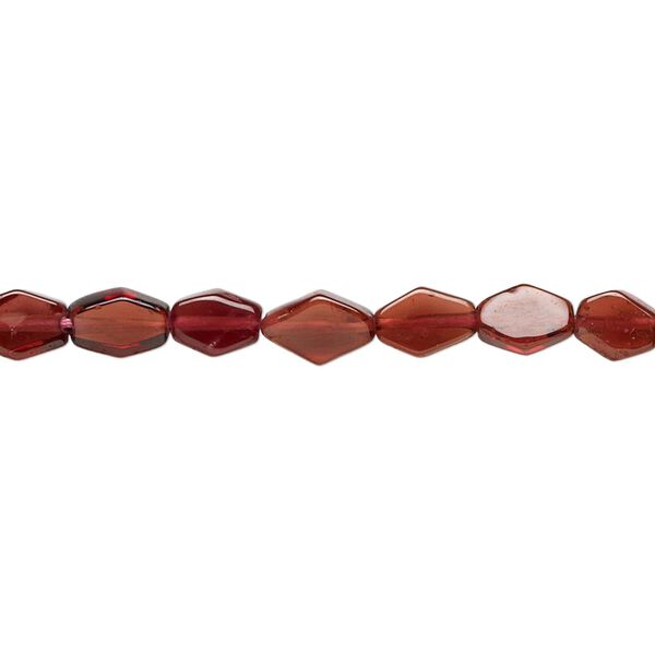 Garnet 1pkg1, hand-cut flat diamond bead 14 inch 5x4mm-9x5mm image number 0