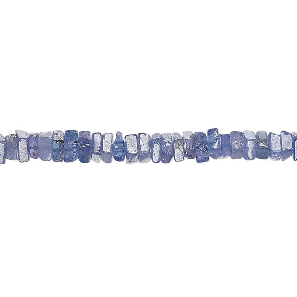 Tanzanite 1pkg1, hand-cut square rondelle bead 8 inch 4x1mm-5x2mm image number 0