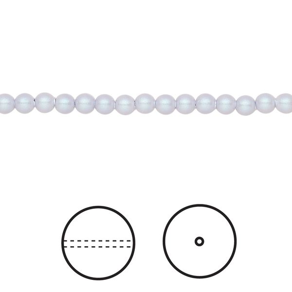 Pearl 100pk iridescent dreamy blue, Crystal Passions® 3mm round 5810 image number 0