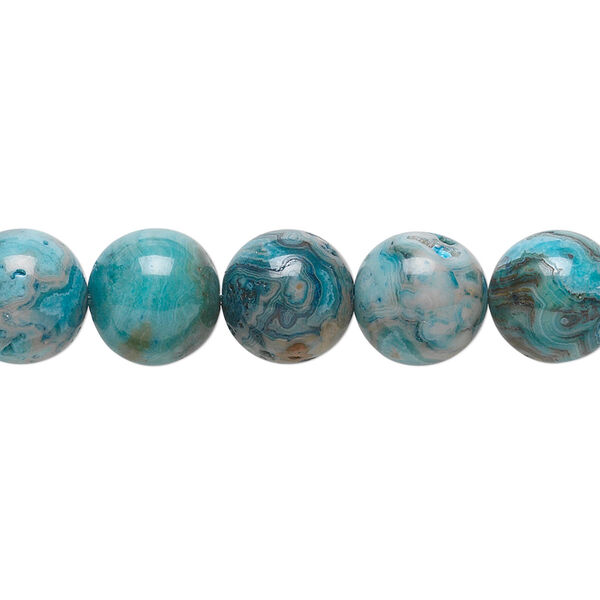 Crazy lace agate 1pkg1, round bead 15.5-16 inch 10mm image number 0