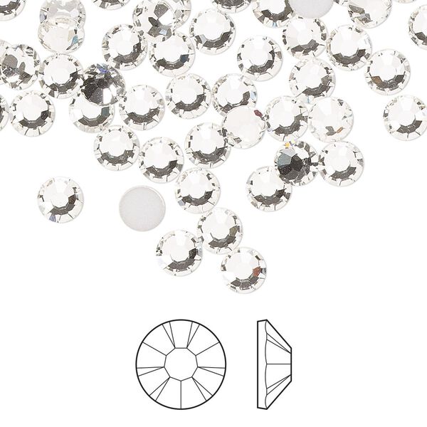 Flat back 144pk crystal foil back, Preciosa MAXIMA Czech crystal rhinestone 4.6-4.8mm chaton rose round SS20 image number 0