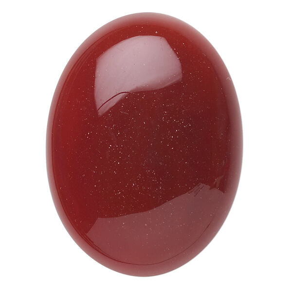 Red agate 1pkg1, calibrated oval cab 40x30mm image number 0