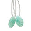 Amazonite 1pkg2, hand-cut top-drilled puffed marquise bead natural 18x11mm image number 0