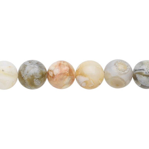 Bamboo agate 1pkg1, round bead natural 15.5-16 inch 8mm image number 0