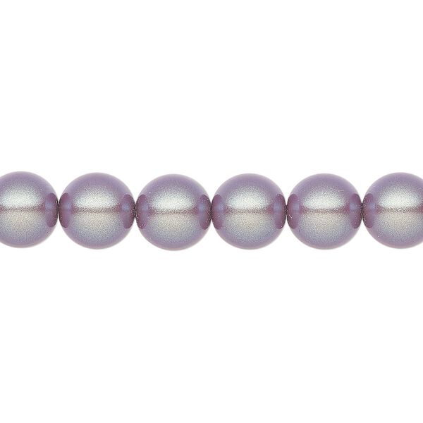 Pearl 25pk pearlescent violet, Preciosa Czech crystal 8mm round image number 0