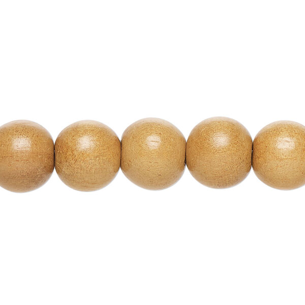 Bead, nangka wood (waxed), 11mm round. Sold per 15-inch strand, approximately 40 beads. image number 0