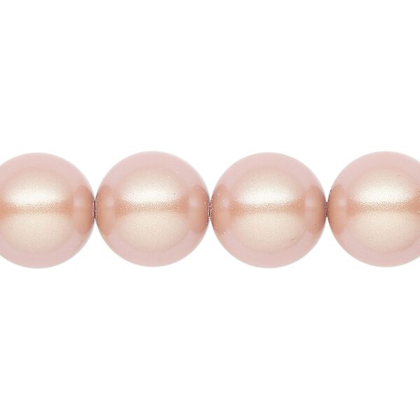 Pearl 10pk pearlescent pink, Preciosa Czech crystal 12mm round image number 0