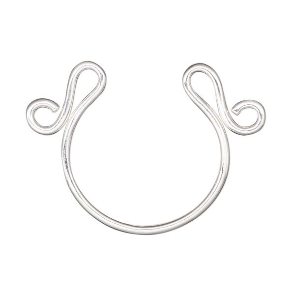 Charm holder, sterling silver, 36x26mm, 15 gauge. Sold individually. image number 0
