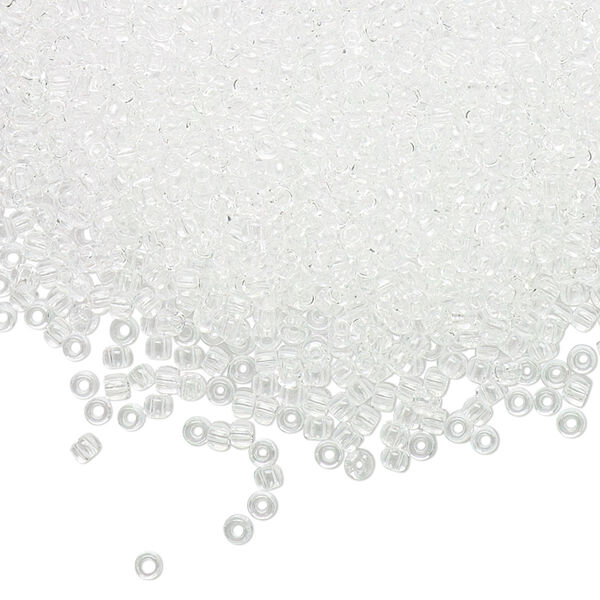 Seed bead, TOHO BEADS®, glass, pkg/250g, #11 round, transparent crystal clear (TR-11-1). image number 0