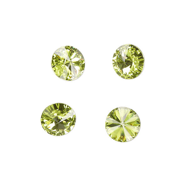 Chaton 8pk citrus green foil back, Crystal Passions® 8.16-8.41mm rivoli SS39 1122 image number 0