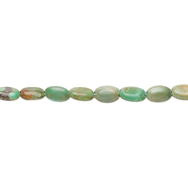 Turquoise 1pkg1, puffed oval bead 15.5-16 inch 5x3mm-6x4mm image number 0