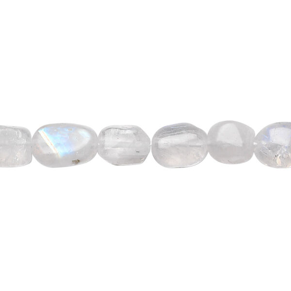 Rainbow moonstone 1pkg1, hand-cut flat oval bead natural 15.5-16 inch 8x6mm-12x6mm image number 0