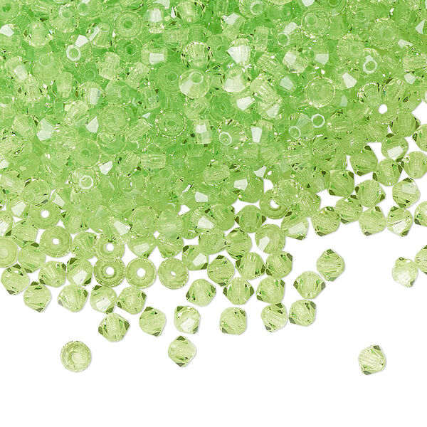 Bead 48pk limecicle, Preciosa Czech crystal 3mm bicone image number 0
