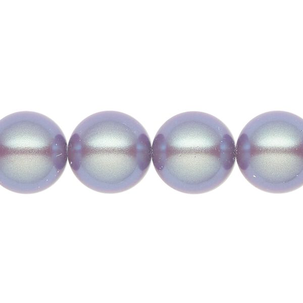 Pearl 10pk pearlescent violet, Preciosa Czech crystal 12mm round image number 0