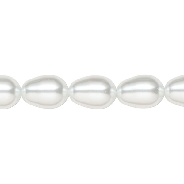 Pearl 10pk moonlight, Crystal Passions® 11x8mm pear 5821 image number 0