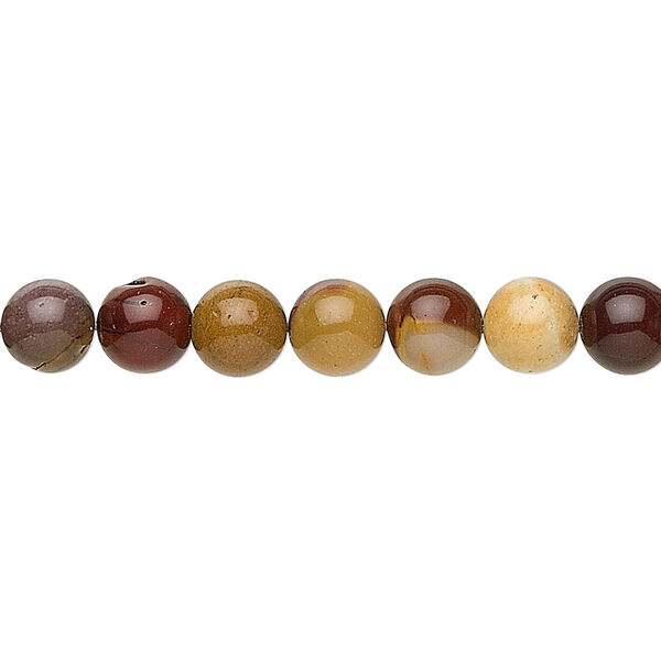 Moukaite jasper 1pkg1, round bead natural 15.5-16 inch 8mm image number 0