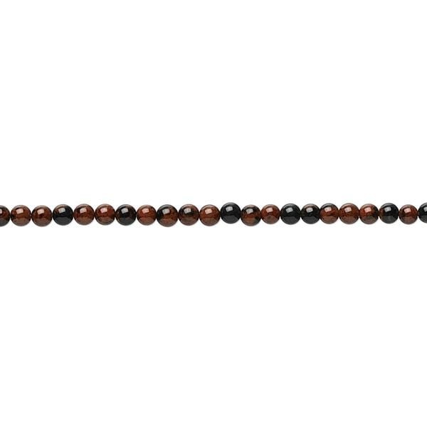 Mahogany obsidian 1pkg1, round bead natural 15.5-16 inch 2mm image number 0