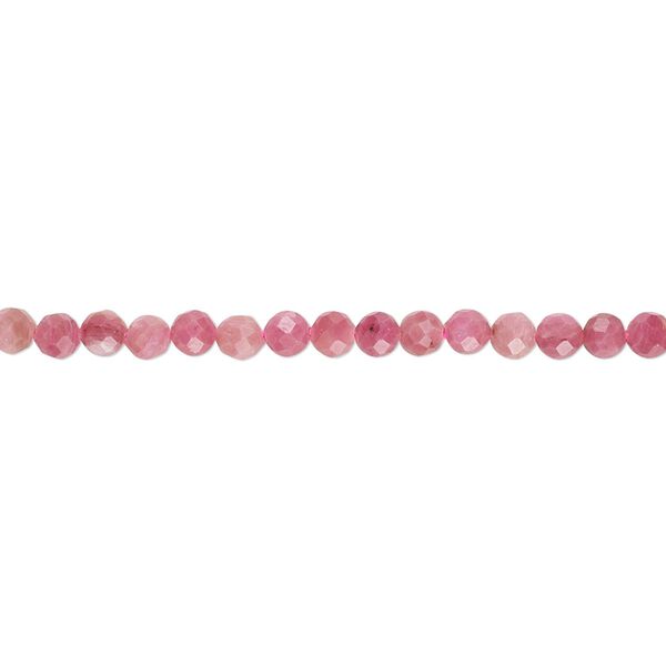 Rhodochrosite 1pkg1, faceted round bead natural 15.5-16 inch 3mm image number 0