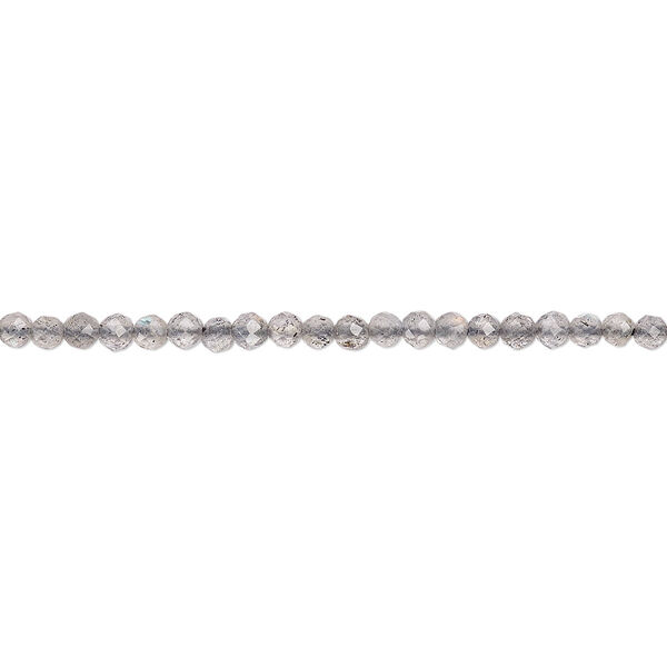 Labradorite 1pkg1, faceted round bead natural 13 inch 2mm image number 0