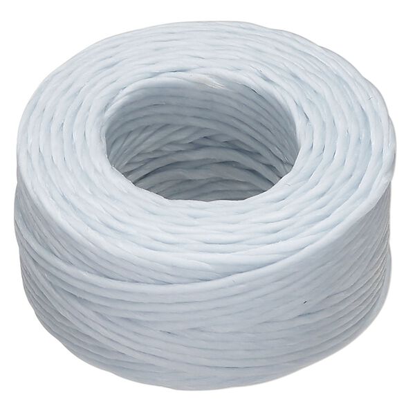 Thread, Hemptique®, polyester, pkg/25 yards, light blue, 1mm smooth. image number 0