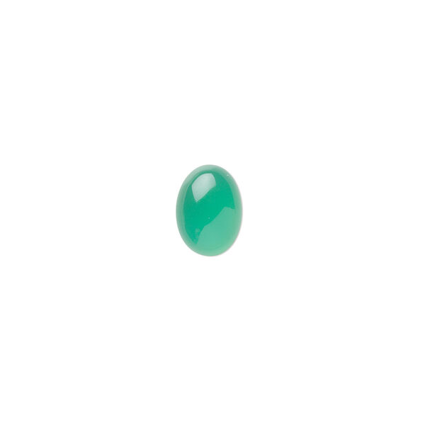 Green agate 1pkg10, calibrated oval cab 8x6mm image number 0